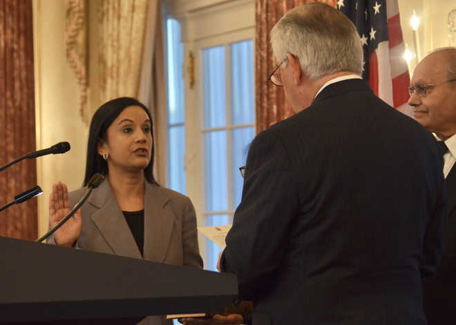 Indian-American sworn in as Assistant Secretary of State