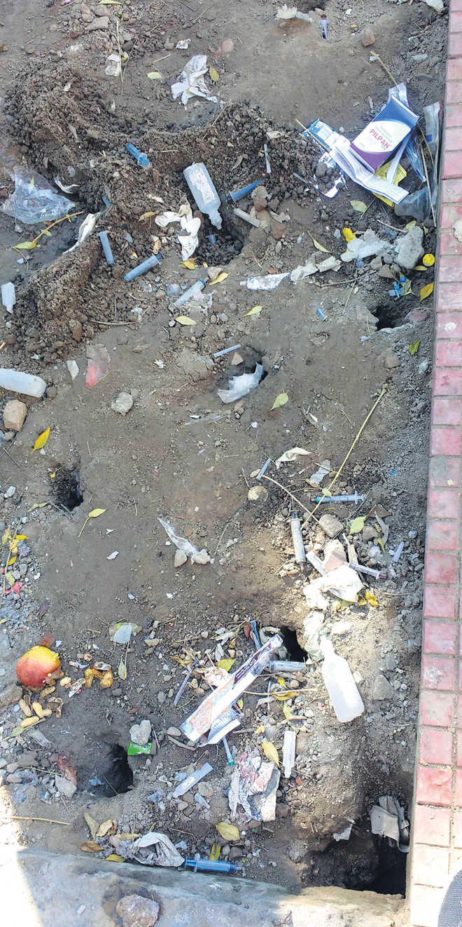 Biomedical waste being dumped in the open at Rajindra Hospital