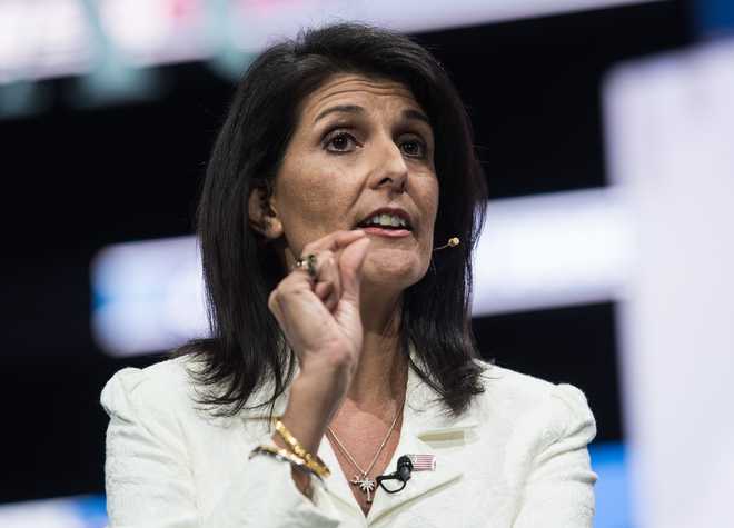 US diplomat Nikki Haley slams rumours about affair with Trump : The ...