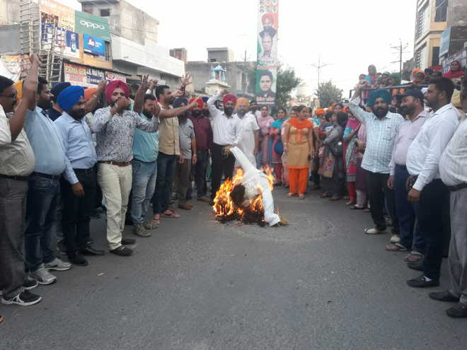 Teachers Protest Salary Cut Move The Tribune India Teachers Protest Salary Cut Move The Tribune India