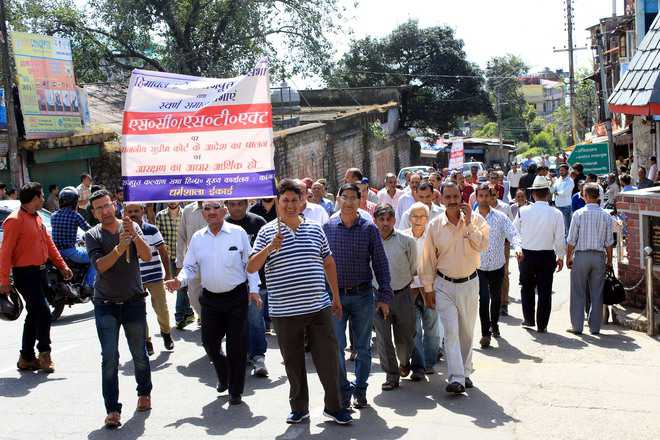 Changes in SC/ST Act trigger protests in Kangra