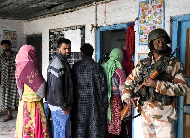 Polling under way for last phase of municipal polls in Jammu & Kashmir