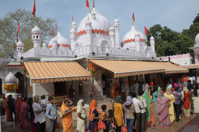Over 1.27 lakh devotees throng Mansa Devi, Kali Mata temples