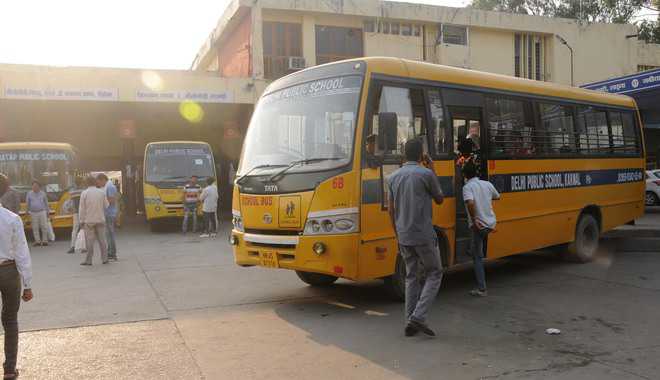 Roadways on strike, govt ropes in pvt school buses