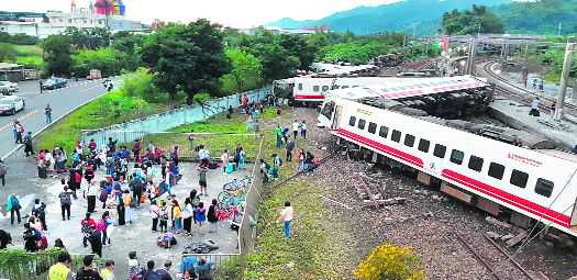 22 dead after train flips in Taiwan