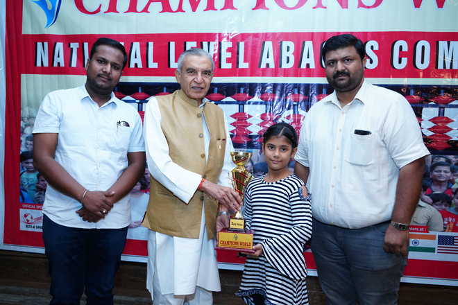 Talwara girl third in abacus competition