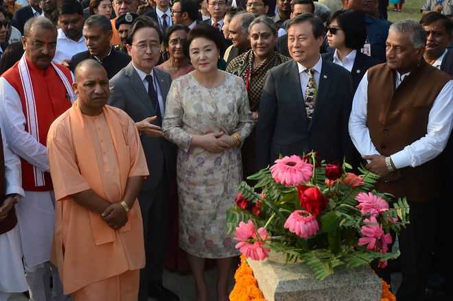 In Ayodhya, S Korea Prez’s wife welcomes ‘Ram Durbar’