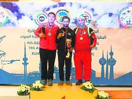 Angad shows world class with Asian gold