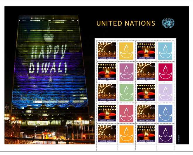 United Nations postal agency issues special Diwali stamp