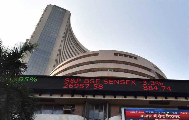 Sensex drops over 100 points on global selloff, profit-booking