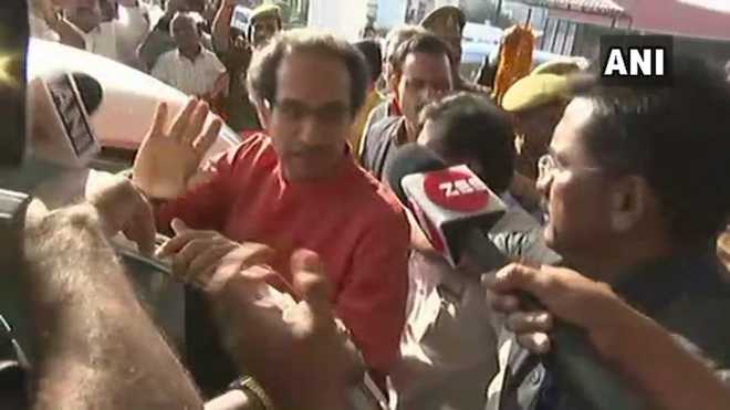 Uddhav Thackeray, family arrive in Ayodhya