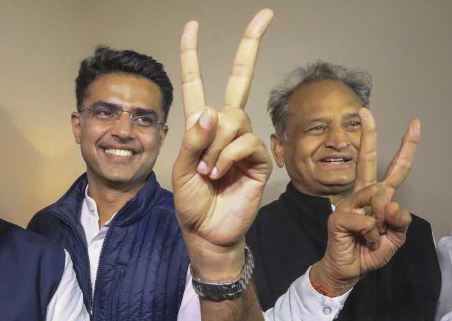 Cong single-largest party in Rajasthan with 99 seats; BJP gets 73