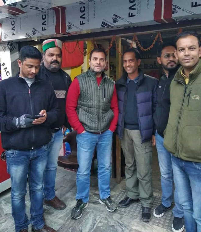 Relaxed after win, Rahul in Shimla