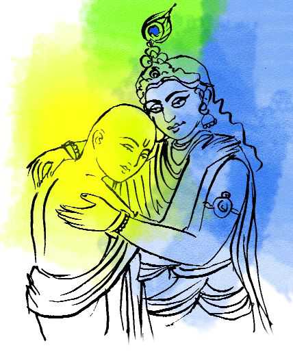 Krishna Sudama Drawing || Friendship Day Special - YouTube