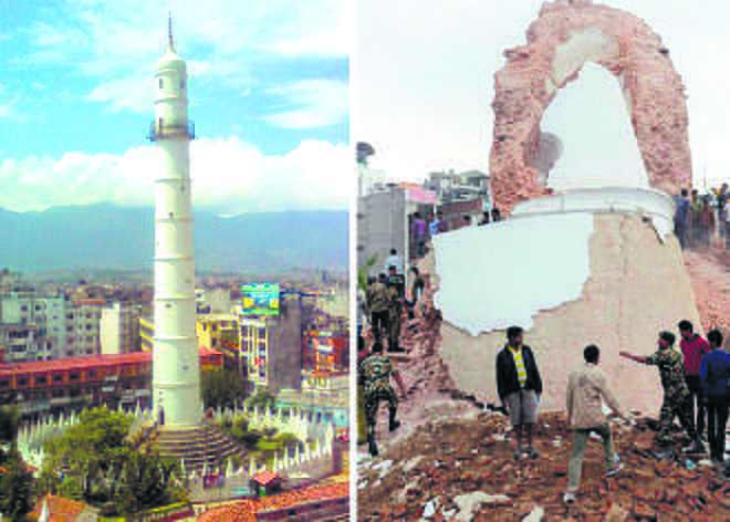 Nepal To Rebuild Kathmandus Historic Dharahara Tower The Tribune India