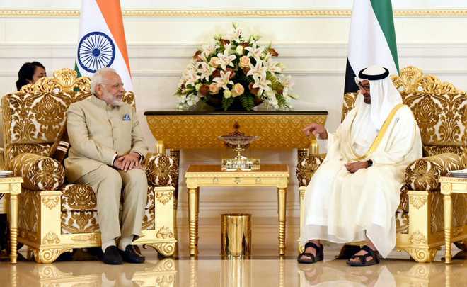 Modi holds talks with Abu Dhabi Crown Prince; India, UAE sign 5 pacts