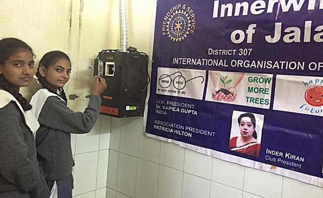 Club installs sanitary pad disposal machine