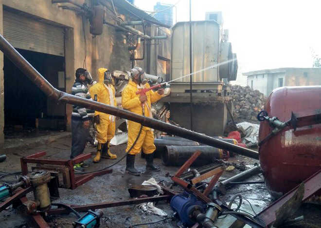 Ammonia cylinder blast  in Rajpura factory kills 3