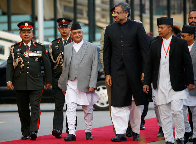 Pakistan PM Abbasi arrives in Nepal; meets KP Sharma Oli