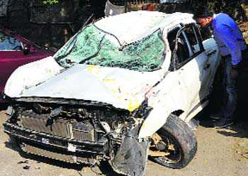 Two students killed after car hits divider : The Tribune India