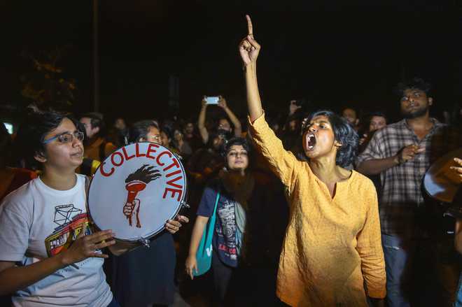 Sexual harassment case: JNU students protest against police ‘inaction’