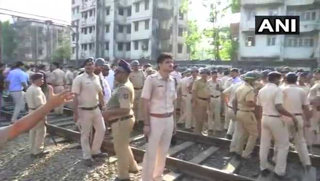 Demanding jobs, students block railway tracks in Mumbai
