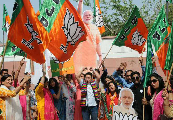 BJP income rises by 81.18%, Congress''s dips 14%