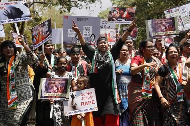 Cong worker allegedly molested at protest march against rape cases