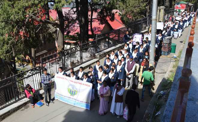 Loreto Convent students march against increase in rape cases