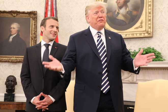 Trump says he, Macron may reach agreement on Iran deal