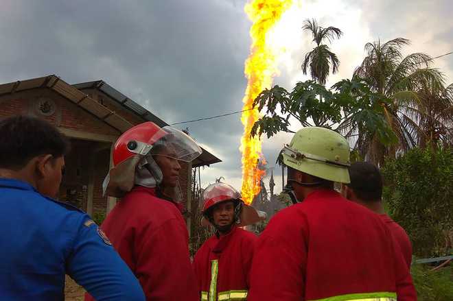 At least 15 dead, 40 injured in fire at oil well in Indonesia