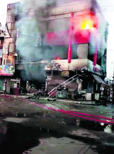 Fire breaks out at sweet shop