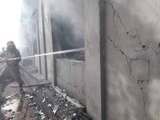 Rescue operation on as fire breaks out at Ludhiana hosiery factory