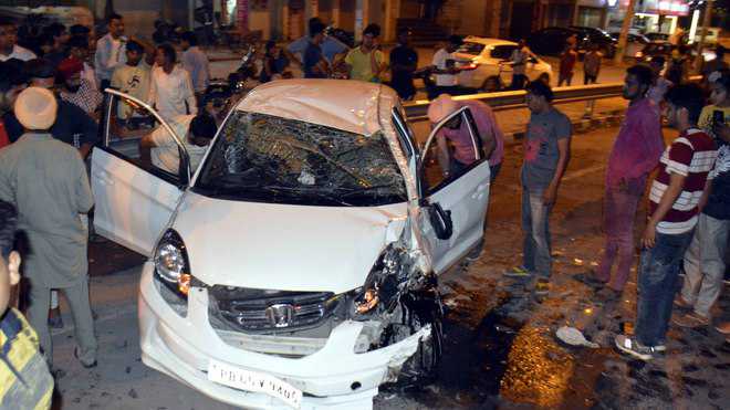 Miraculous escape for Patiala family as car rams into stationary vehicle