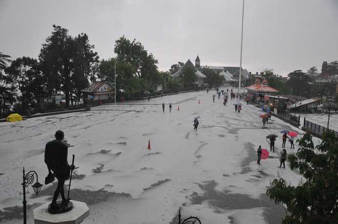 Severe hailstorm halts life in Shimla