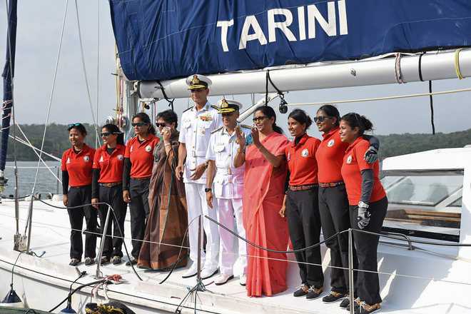 Navy all-women crew back after circling globe