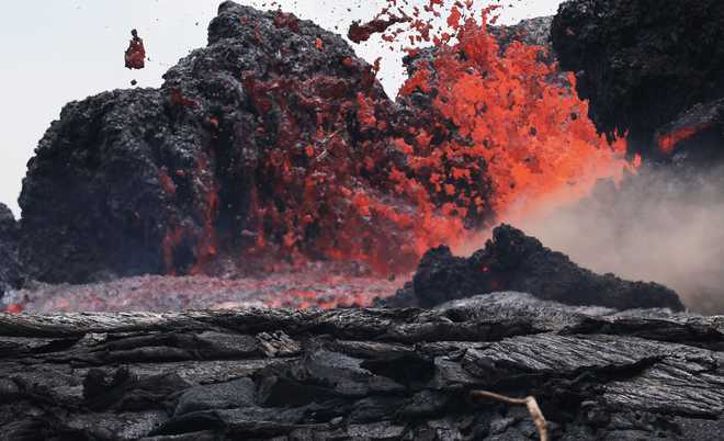 Lava from Hawaii volcano enters ocean from 3 flows