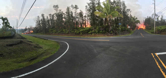 New lava flow advances towards Hawaii geothermal plant