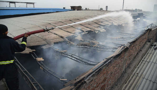 Cycle parts factory gutted in city