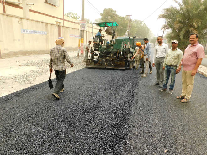 Dilapidated roads get recarpeted in Abohar