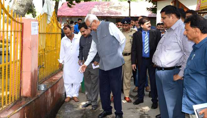Governor visits Kheer Bhawani shrine, reviews mela arrangements