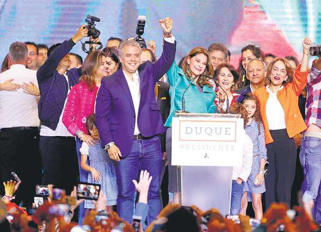 Conservative Duque wins Colombian presidency