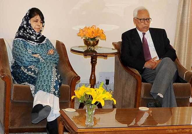 Afternoon call from Governor Vohra ended Mehbooba’s CM tenure