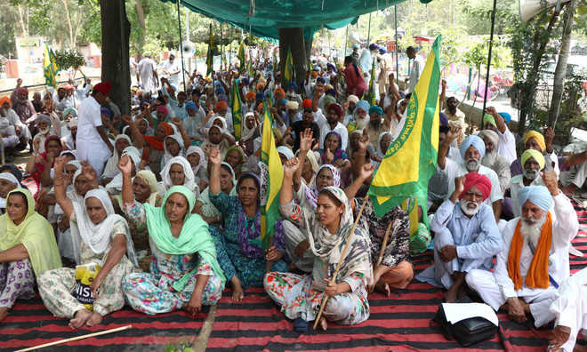 Farmers seek cancellation of cases, stage protest