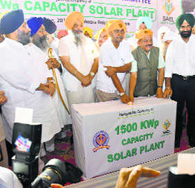 Solar plant installed at Rakab Ganj Gurdwara
