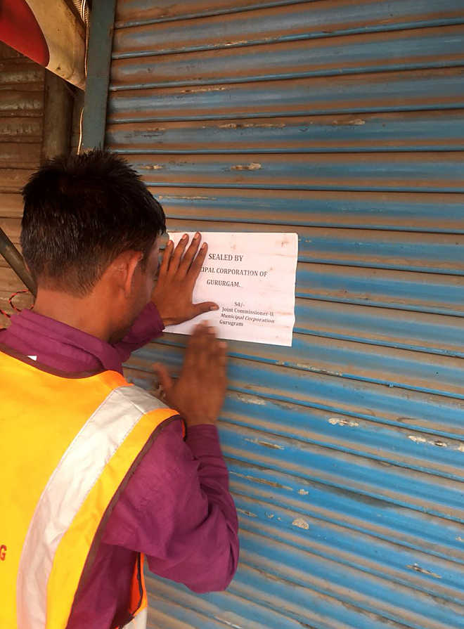 80 shops sealed in Gurugram