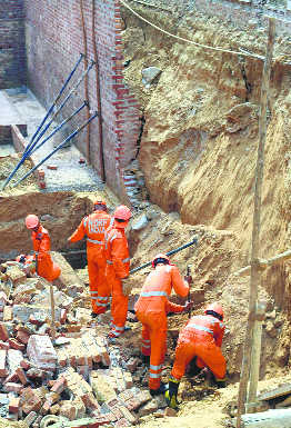 One died, five injured as wall collapses at GK2