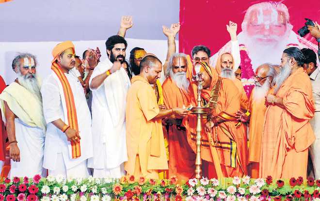 Ram Mandir will be built, but be patient: Yogi to seers