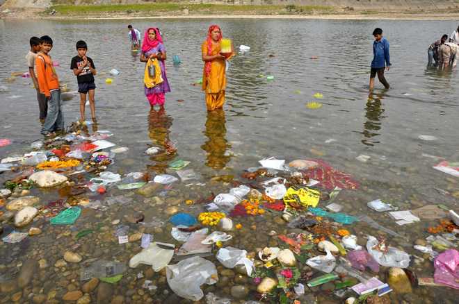 Idol immersion polluting water bodies in region