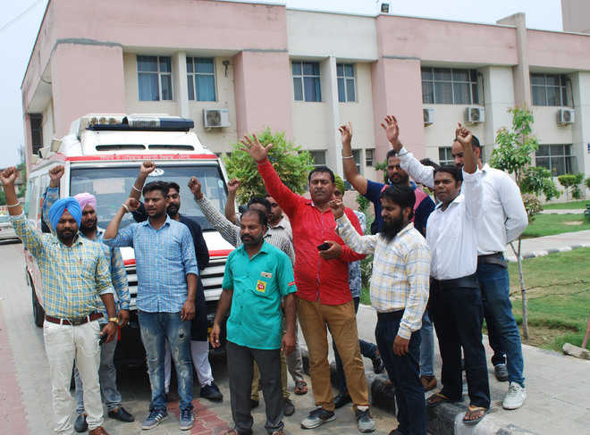 108 Ambulance staff strike work, patients suffer